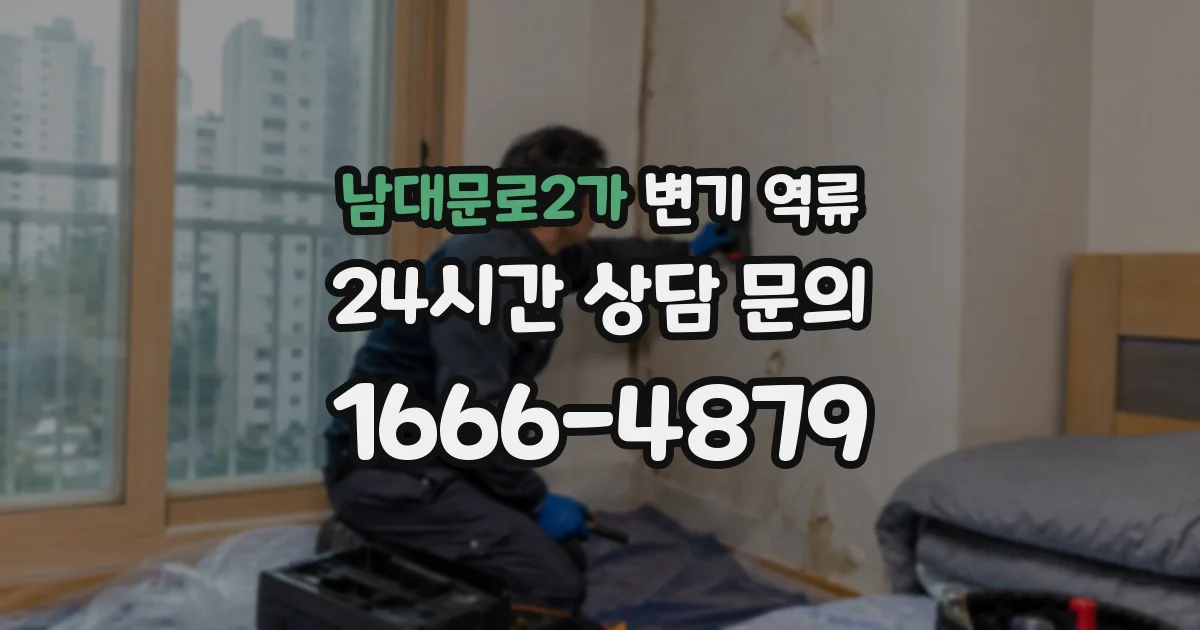 남대문로2가 변기 역류