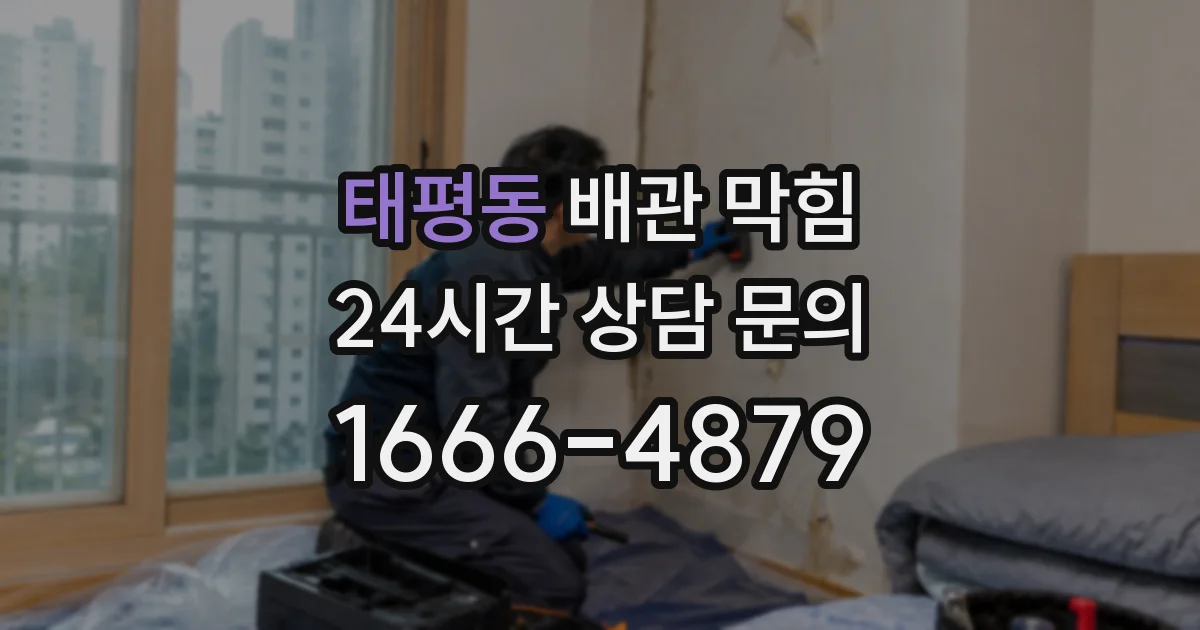 태평동 배관 막힘