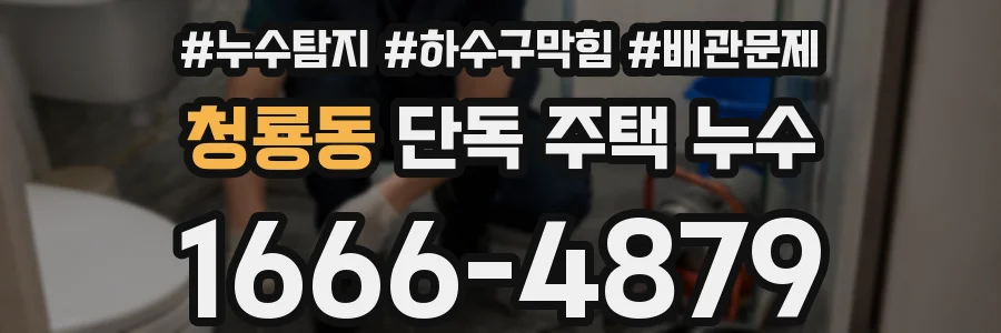 청룡동 단독 주택 누수