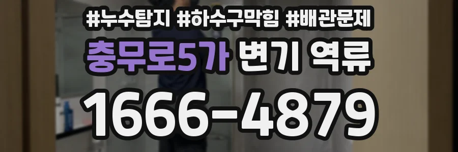 충무로5가 변기 역류