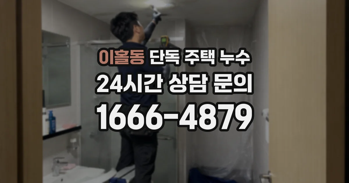 이홀동 단독 주택 누수