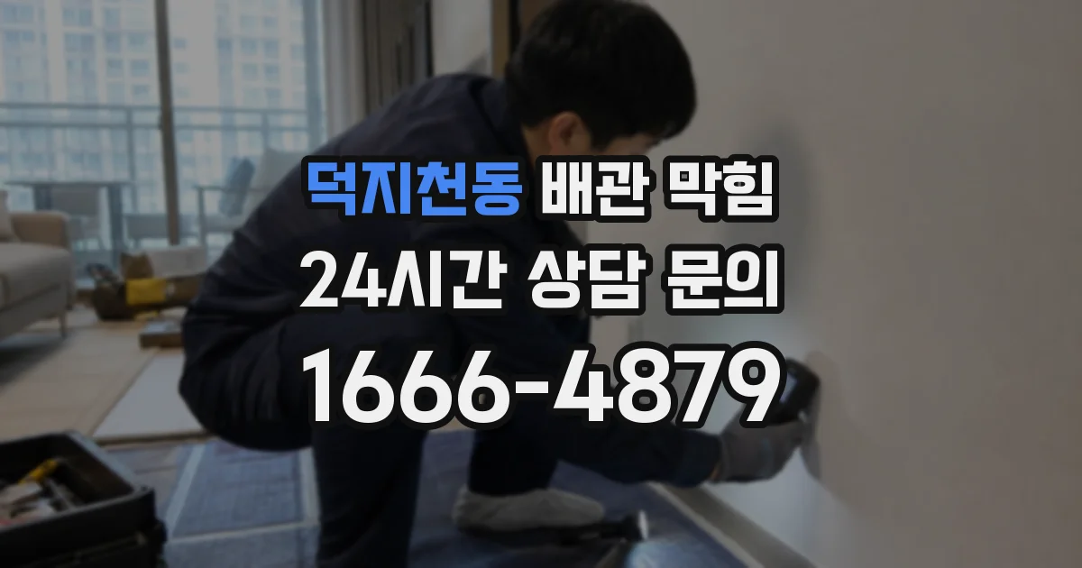 덕지천동 배관 막힘