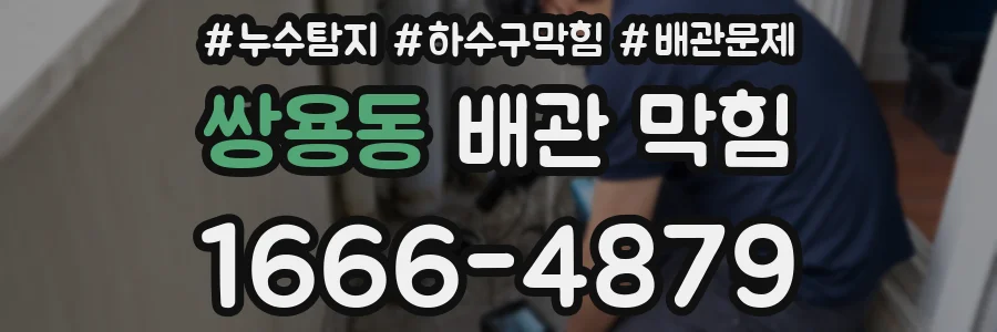 쌍용동 배관 막힘