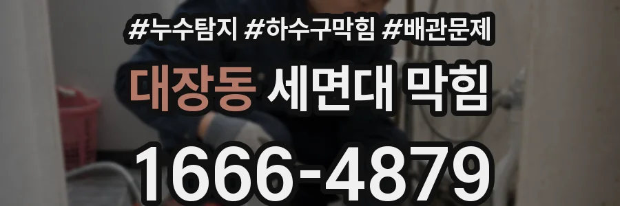 대장동 세면대 막힘