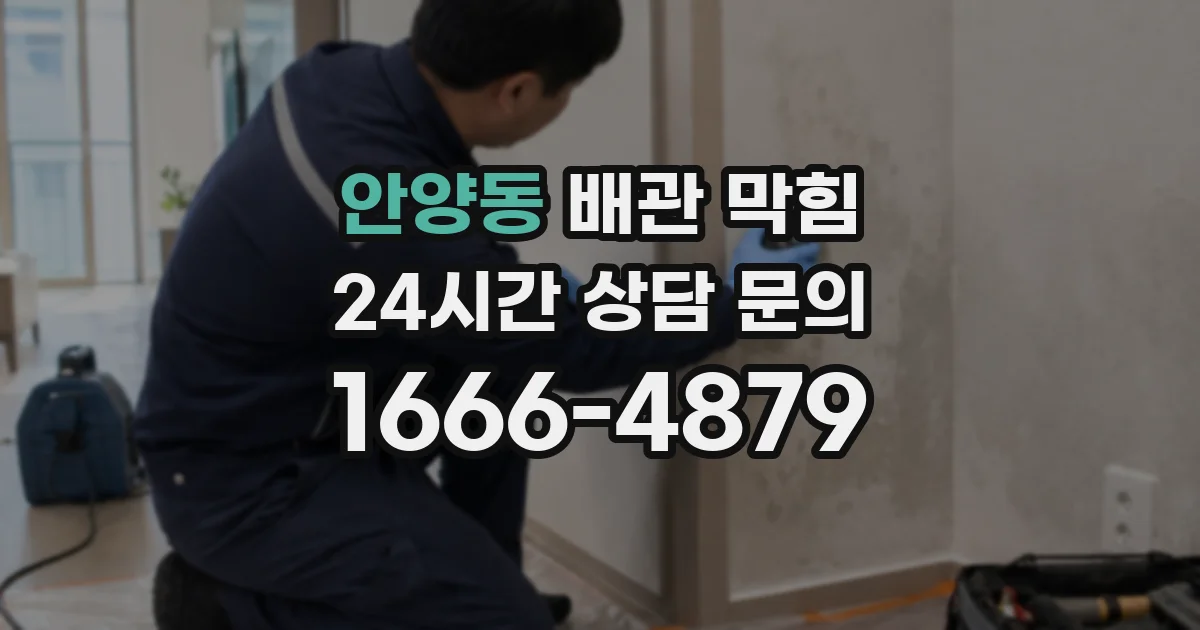 안양동 배관 막힘