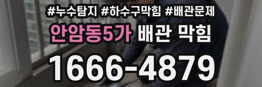 안암동5가 배관 막힘