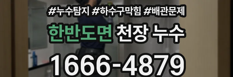 한반도면 천장 누수