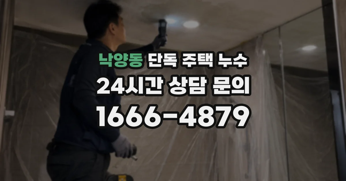 낙양동 단독 주택 누수