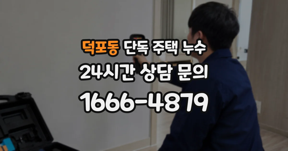 덕포동 단독 주택 누수