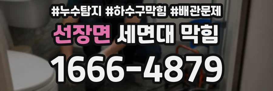 선장면 세면대 막힘