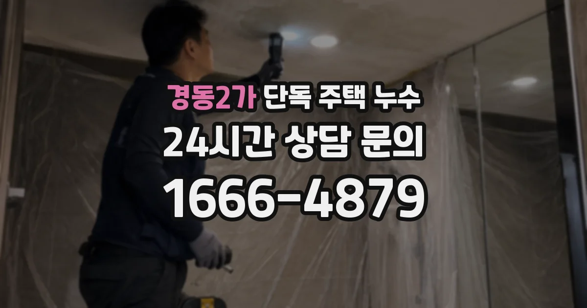 경동2가 단독 주택 누수