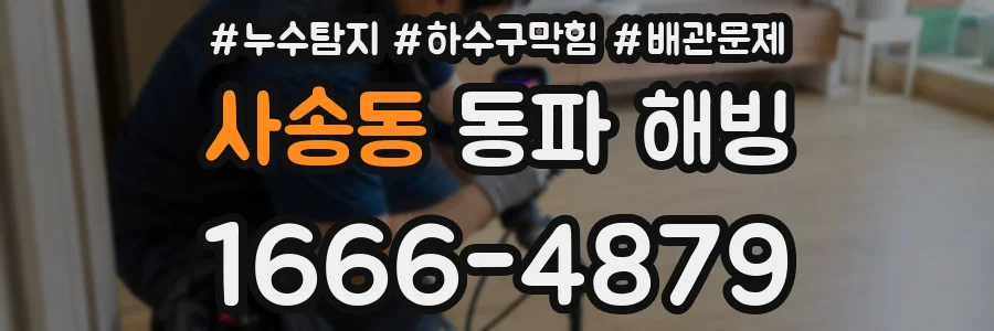사송동 동파 해빙