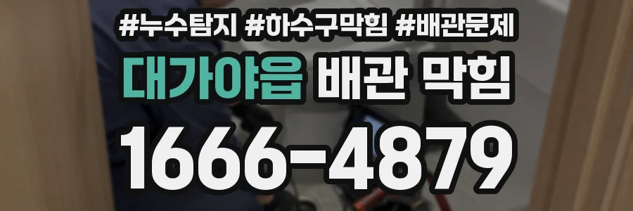 대가야읍 배관 막힘