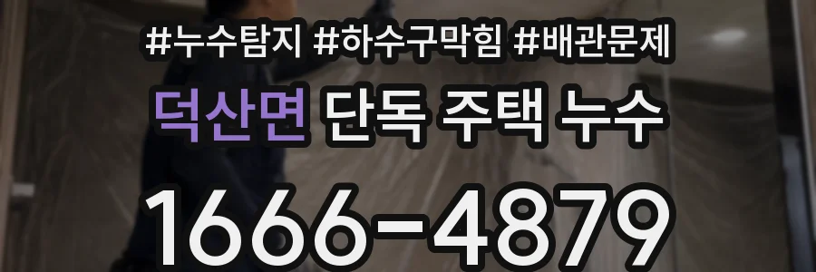 덕산면 단독 주택 누수