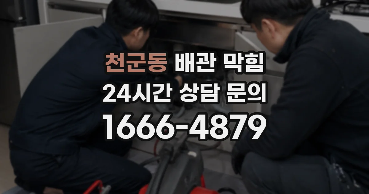 천군동 배관 막힘