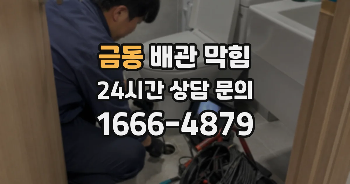 금동 배관 막힘