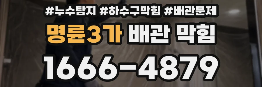 명륜3가 배관 막힘