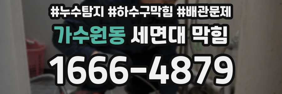 가수원동 세면대 막힘