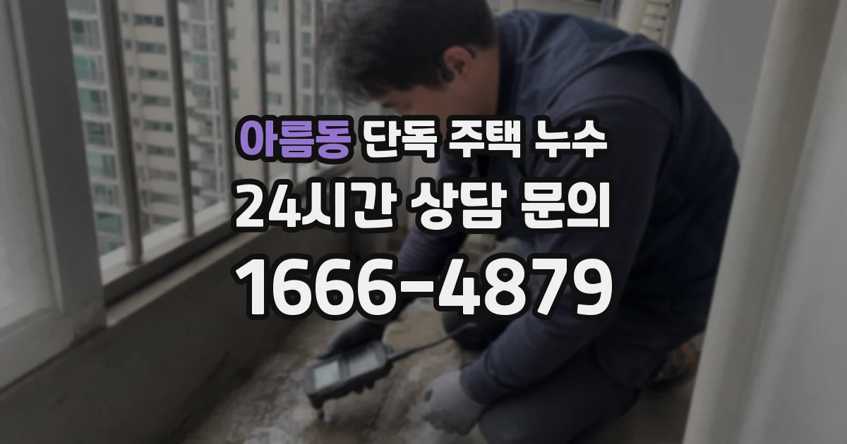 아름동 단독 주택 누수