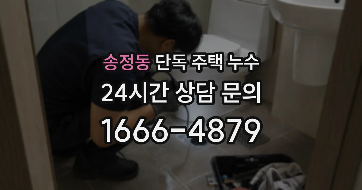 송정동 단독 주택 누수