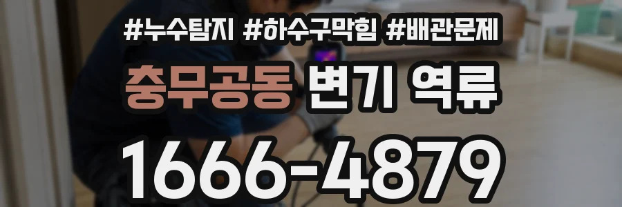 충무공동 변기 역류