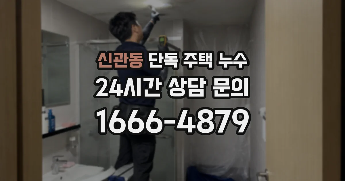 신관동 단독 주택 누수