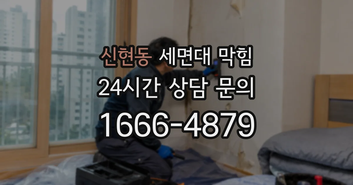 신현동 세면대 막힘