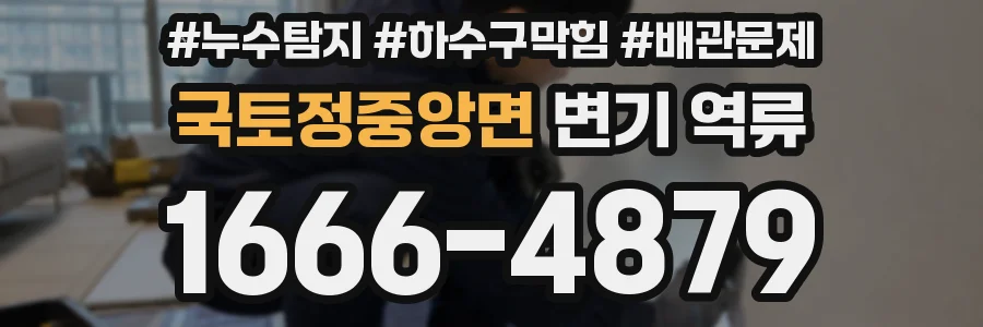 국토정중앙면 변기 역류