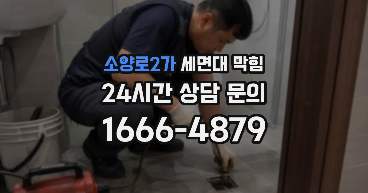소양로2가 세면대 막힘