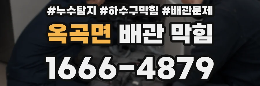 옥곡면 배관 막힘