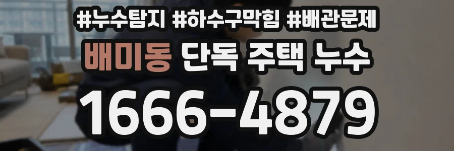 배미동 단독 주택 누수