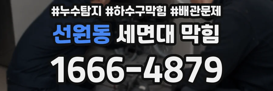 선원동 세면대 막힘