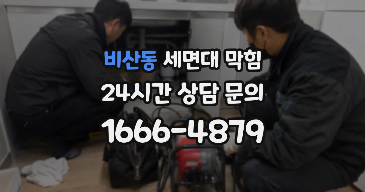 비산동 세면대 막힘