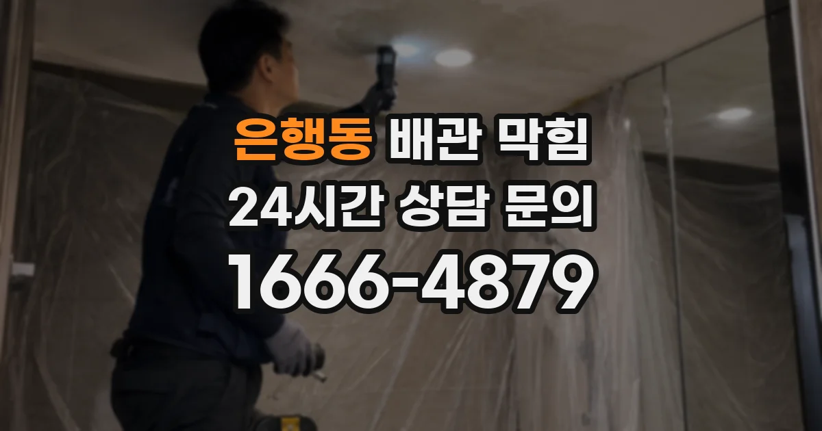 은행동 배관 막힘