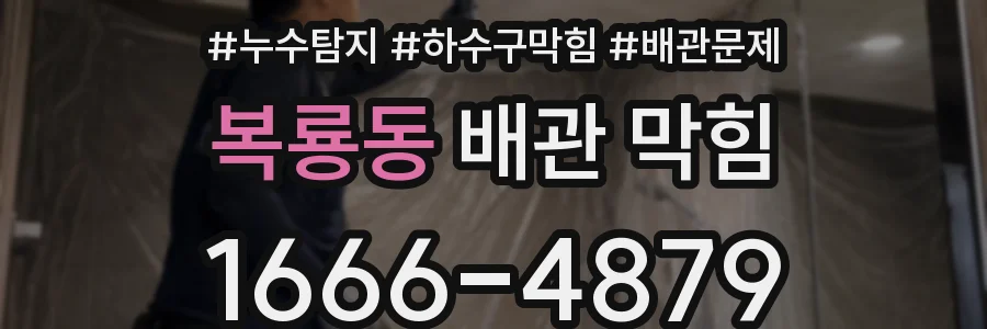 복룡동 배관 막힘