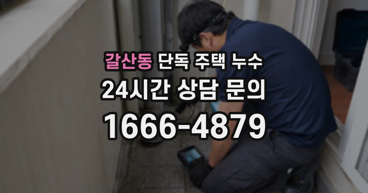 갈산동 단독 주택 누수