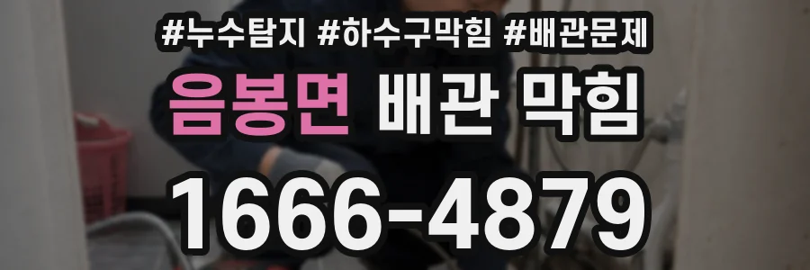 음봉면 배관 막힘
