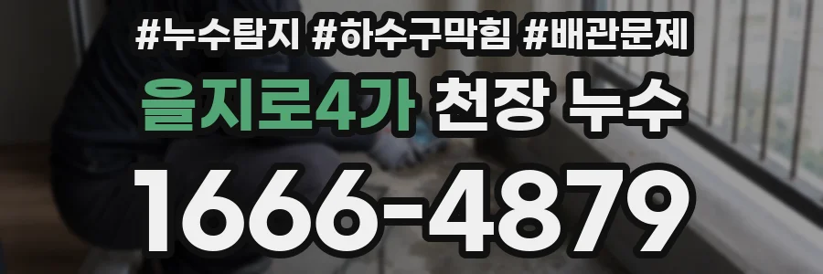 을지로4가 천장 누수