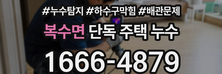 복수면 단독 주택 누수