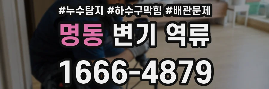 명동 변기 역류