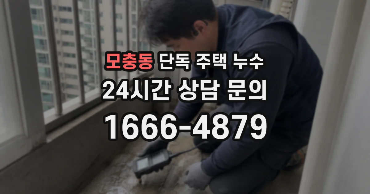 모충동 단독 주택 누수
