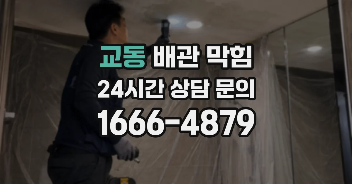 교동 배관 막힘