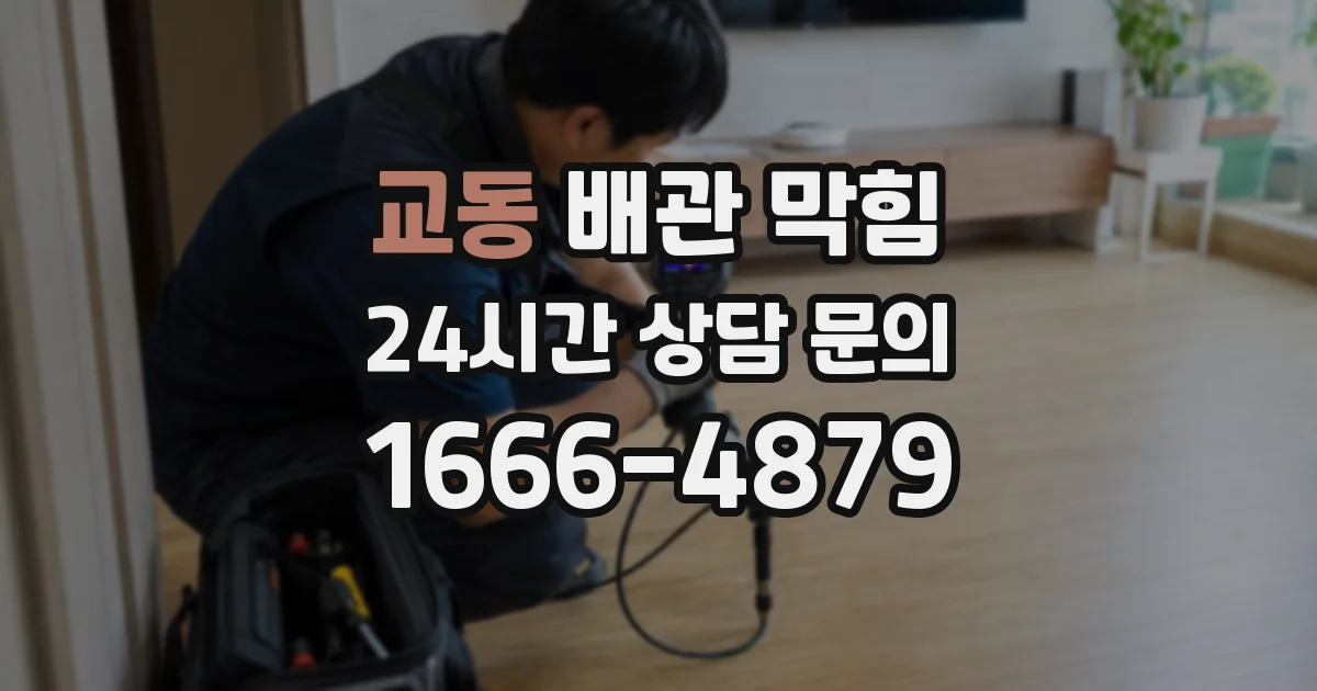 교동 배관 막힘