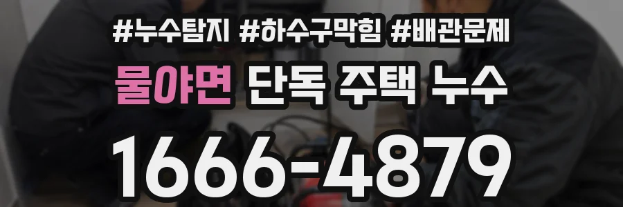 물야면 단독 주택 누수