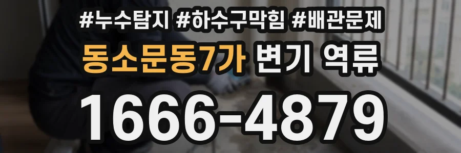 동소문동7가 변기 역류