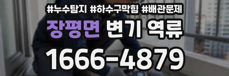 장평면 변기 역류