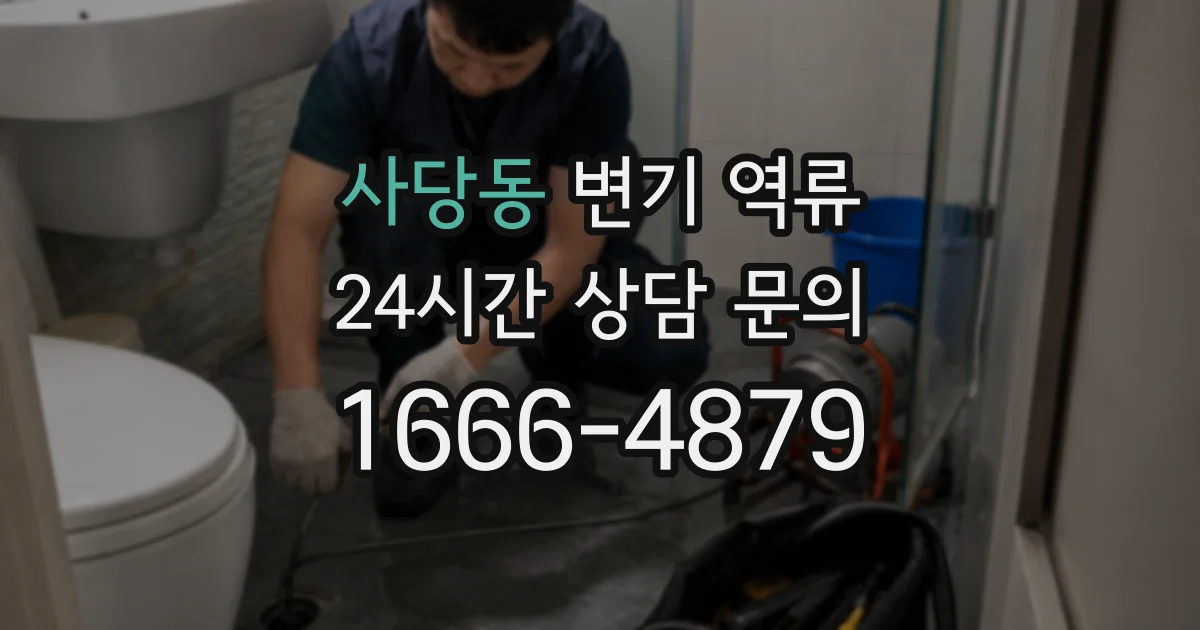사당동 변기 역류