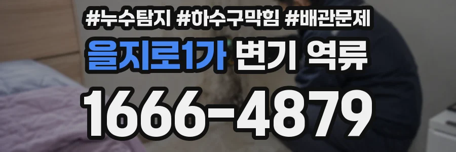 을지로1가 변기 역류