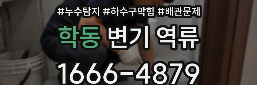 학동 변기 역류