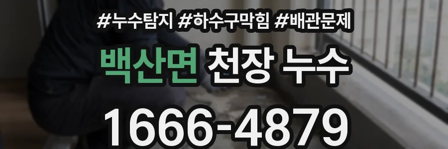 백산면 천장 누수